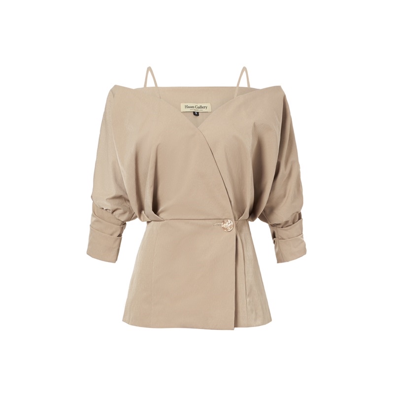 áo Two-Tone Off shoulder Top 2 dây trễ vai