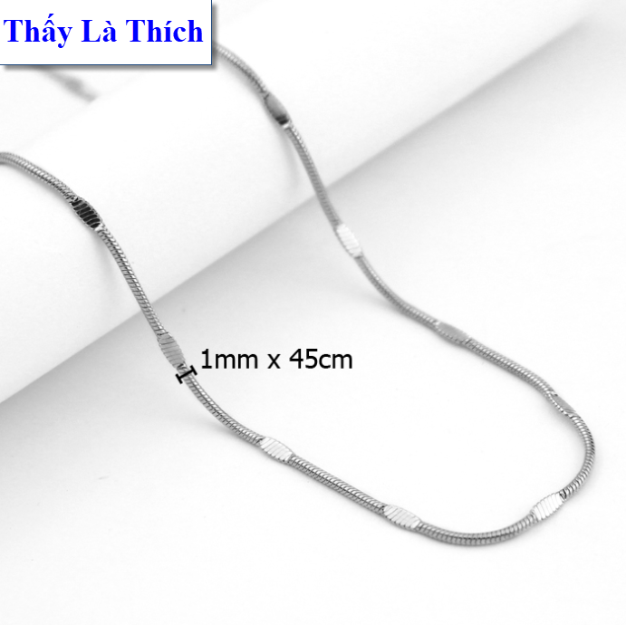 Dây chuyền nữ inox Thấy Là Thích kiểu tua mì dập cách điệu - Cam kết 1 đổi 1 nếu hoen, gỉ sét