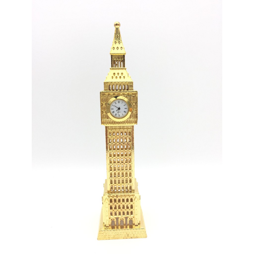 Mô hình trang trí tháp đồng hồ Big Ben London nước Anh bằng kim loại mạ màu