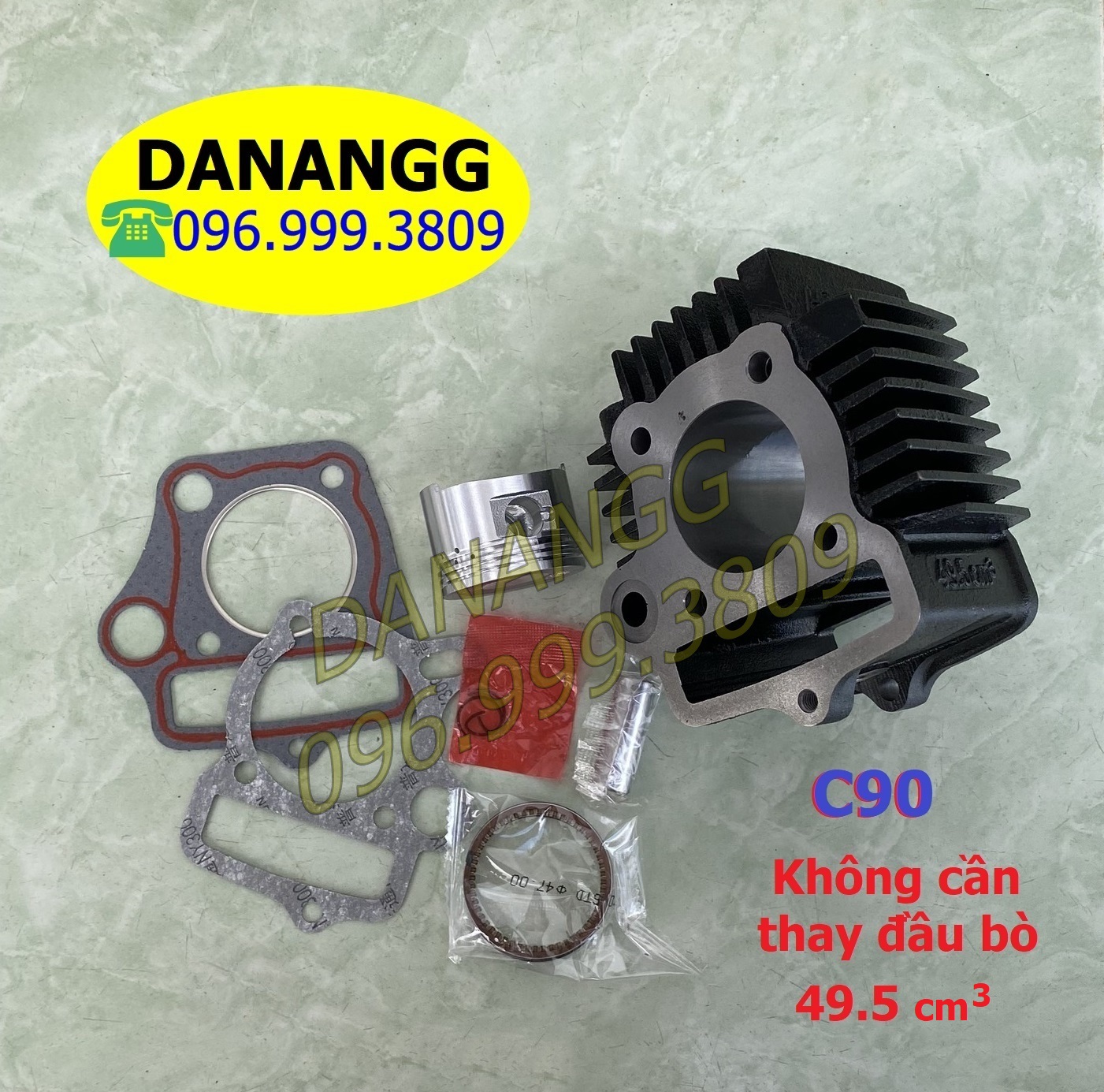 Nòng hơi độ C90 lắp xe học sinh quả ngắn trái