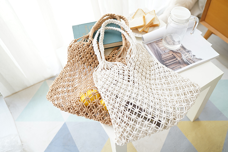 Túi Cói Đan Lưới Size To Sợi Cotton