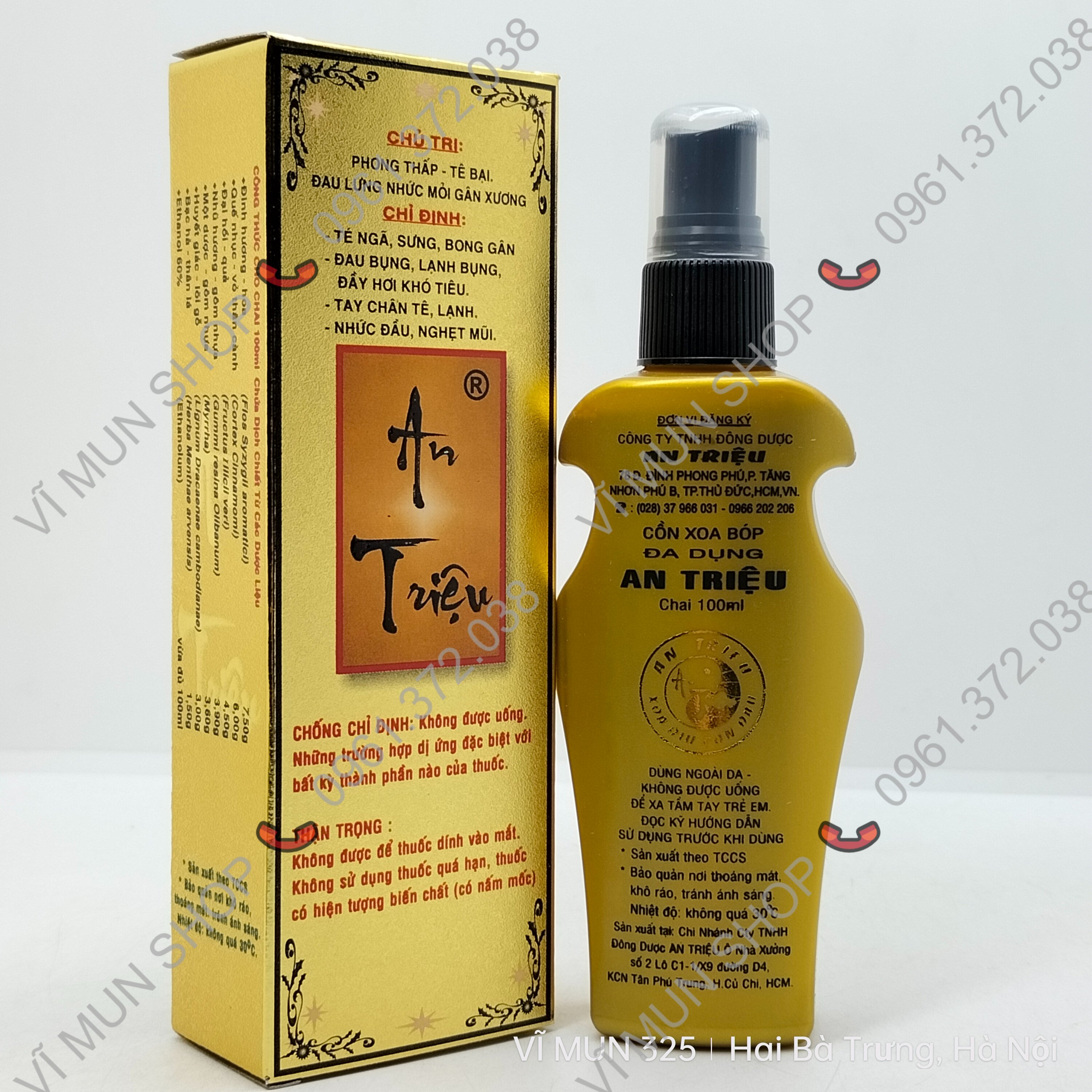 Cồn xoa bóp đa dụng an triệu chai 100ml