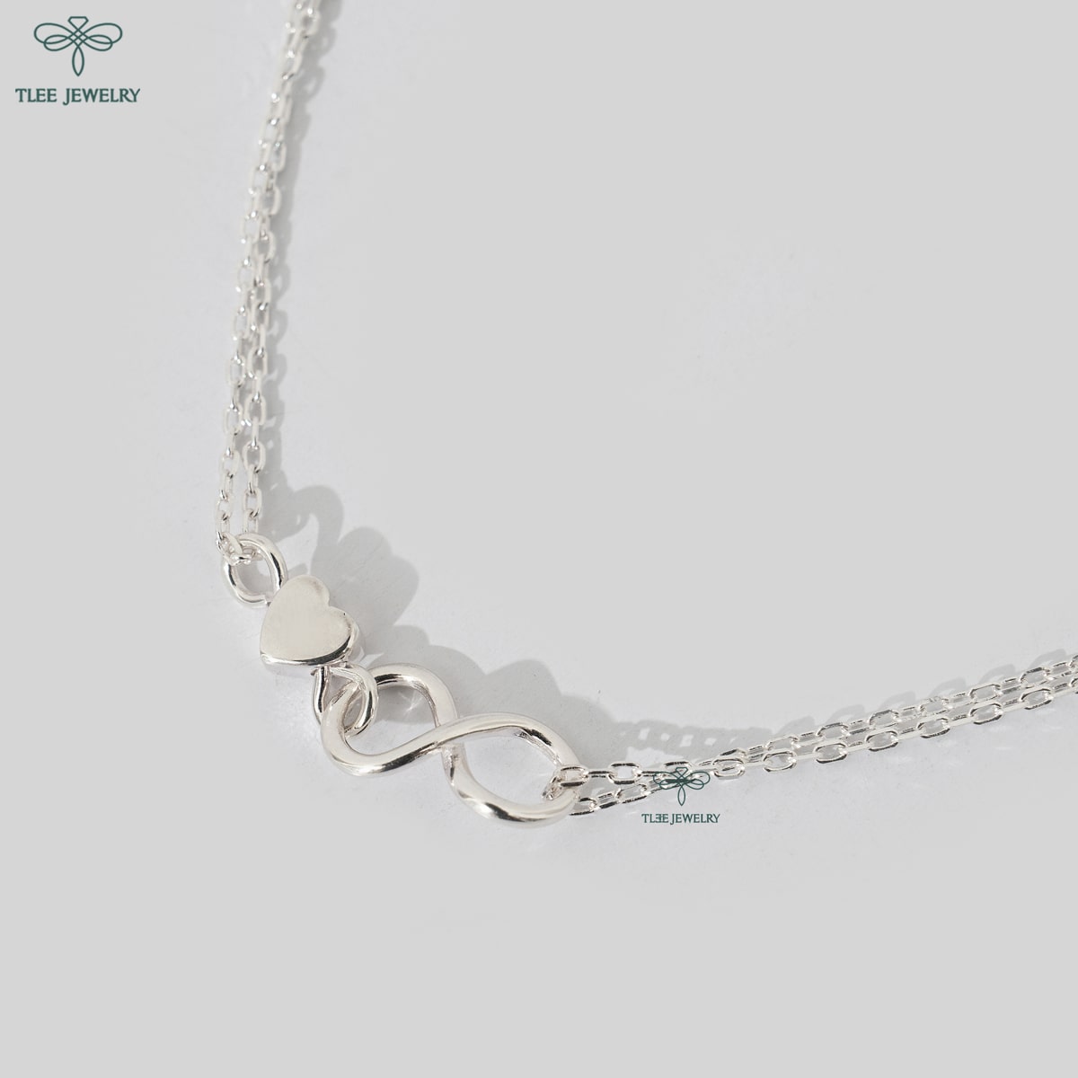 Lắc tay bạc nữ TLEE kép vô cực cá tính TleeJewelry LT0101
