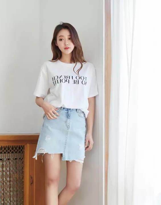 Chân Váy Jean Rách Đẹp Sole MẪU MỚI 2020