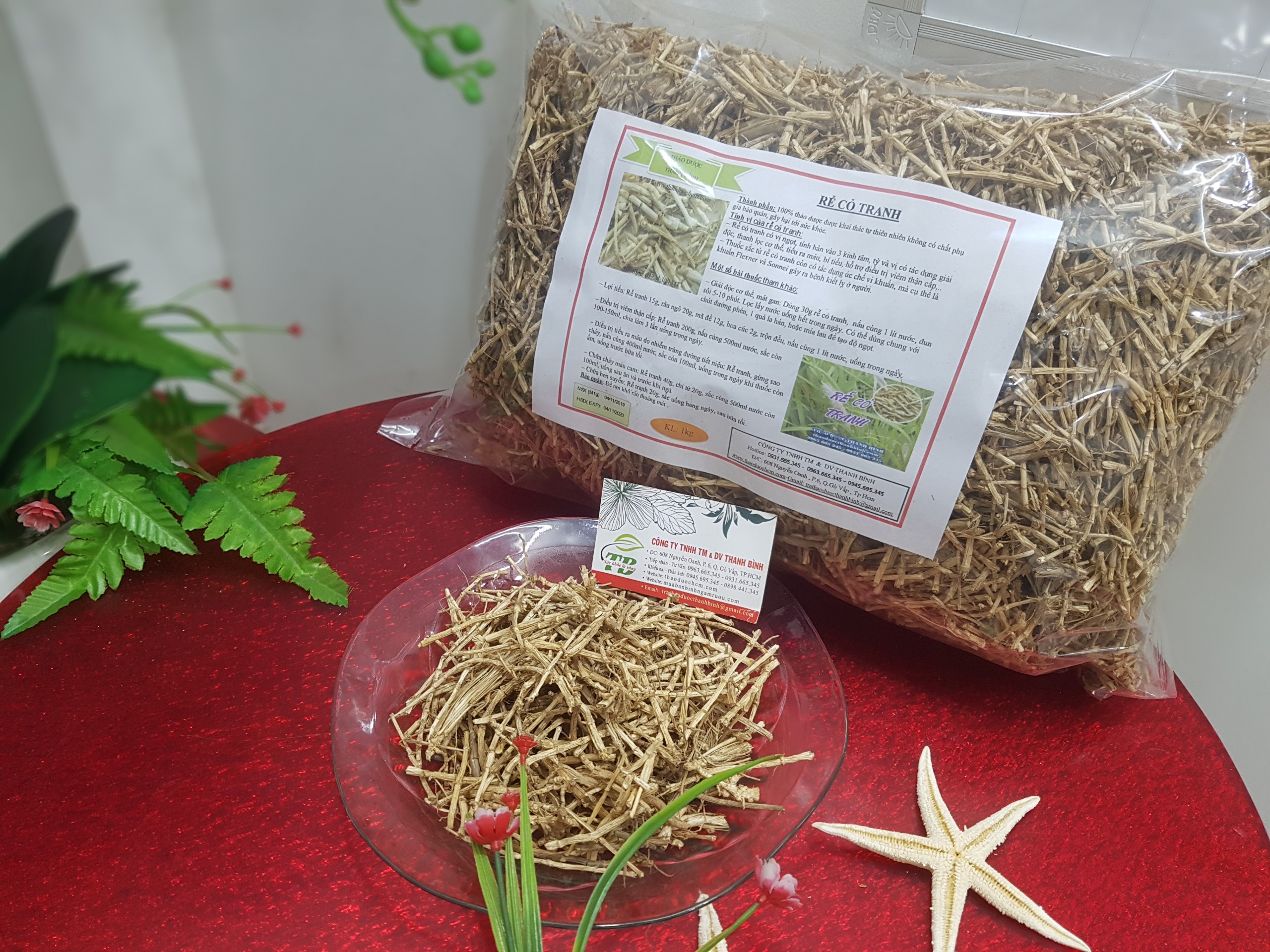 Rễ Cỏ Tranh Khô 1KG - Thảo Dược Thanh Bình