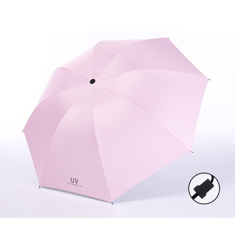 Ô che nắng chống tia UV, dù che mưa che nắng cầm tay gấp gọn, công nghệ phủ NANO chống thấm nước, ngăn cản tia UV