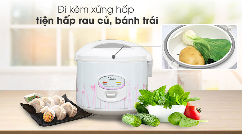 Nồi cơm điện Midea MR-CM1533 hồng