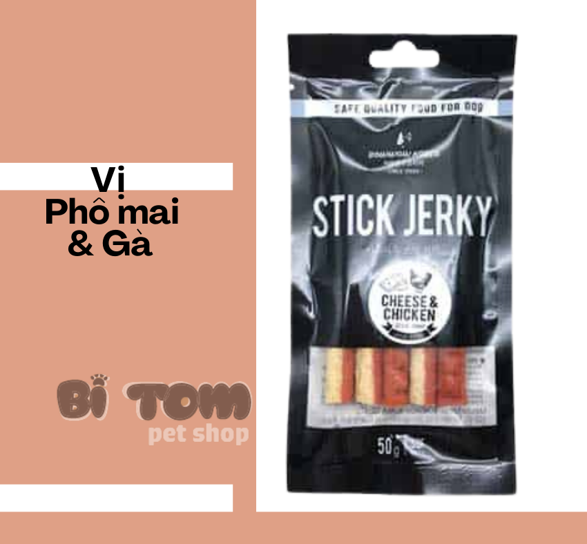 SNACK CHO CHÓ BOWWOW STICK JERKY - 50GR
