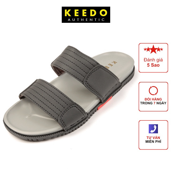 [DÉP NAM XỊN] Dép da quai ngang nam mới KD1703