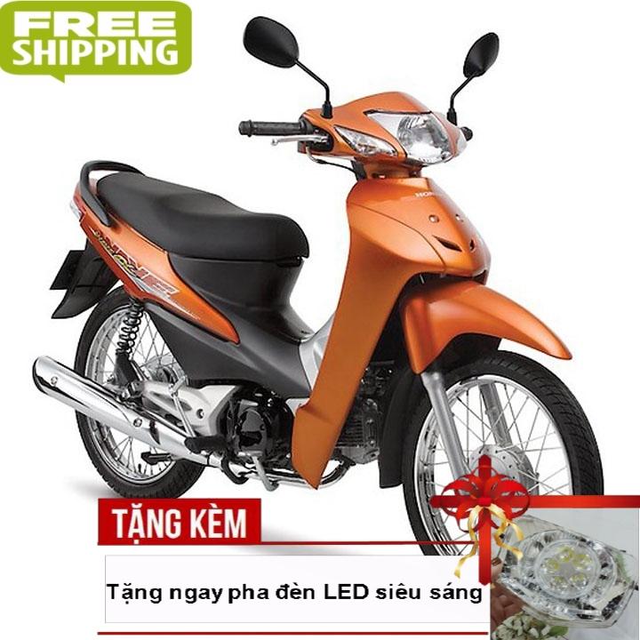 [ QUÀ TẶNG HẤP DẪN] Dàn áo nhựa xe Wave Alpha , Wave RS , Wave S100 nhựa ABS nguyên sinh màu CAM - TẶNG KÈM ĐÈN PHA LED CỰC SÁNG - có THÊM quà tặng BỘ TEM chống phai màu.