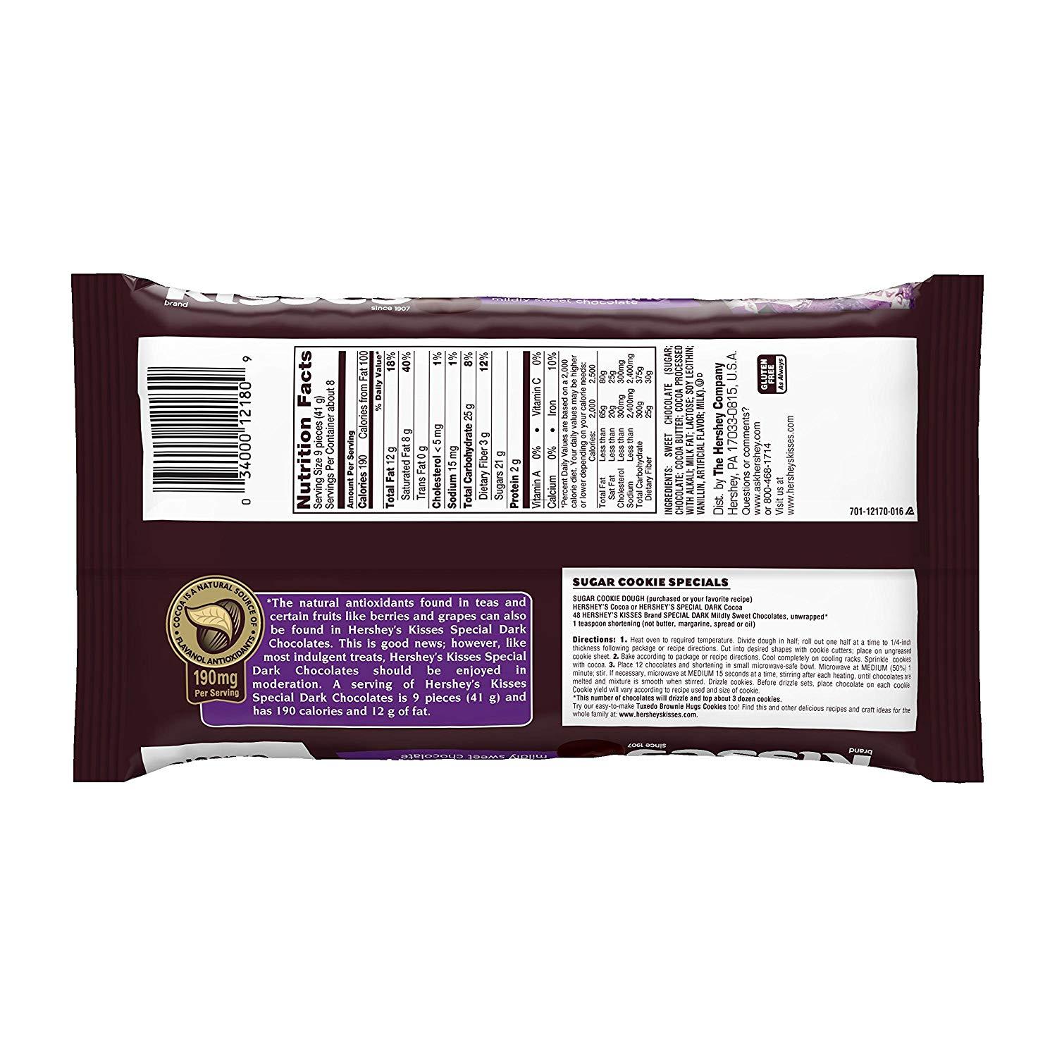 Socola Hershey Kisses Special Dark USA 340g