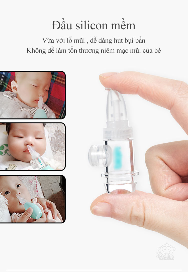 Smart Store - Dụng cụ hút mũi cho bé, Đầu silicon mềm Nhật Bản (Bộ 2 cái)