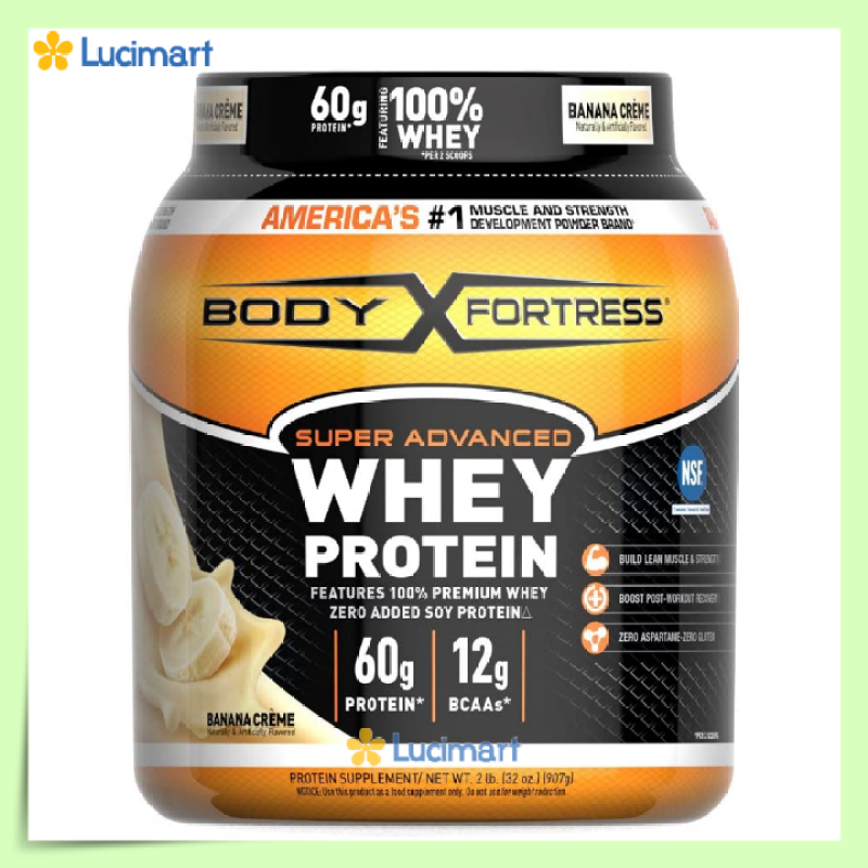 Bột đạm Body Fortress Super Advanced Whey Protein, 907g, nhiều hương vị [Hàng Mỹ] nhập khẩu
