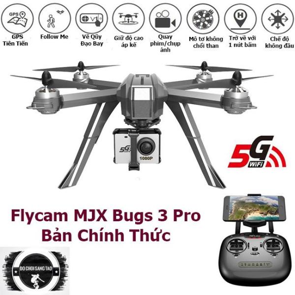 Flycam MJX Bugs 3 Pro Thế Hệ Mới,Trang Bị Camera 1080P C6000 Hiện Đại, Động Cơ Không Chổi Than Tích Hợp GPS, Giữ Độ Cao, Bay Theo Người, Tự Động Trở Về