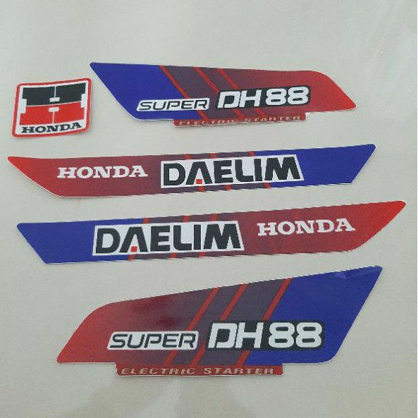 Bộ tem xe super dh 88 daelim màu đỏ tím