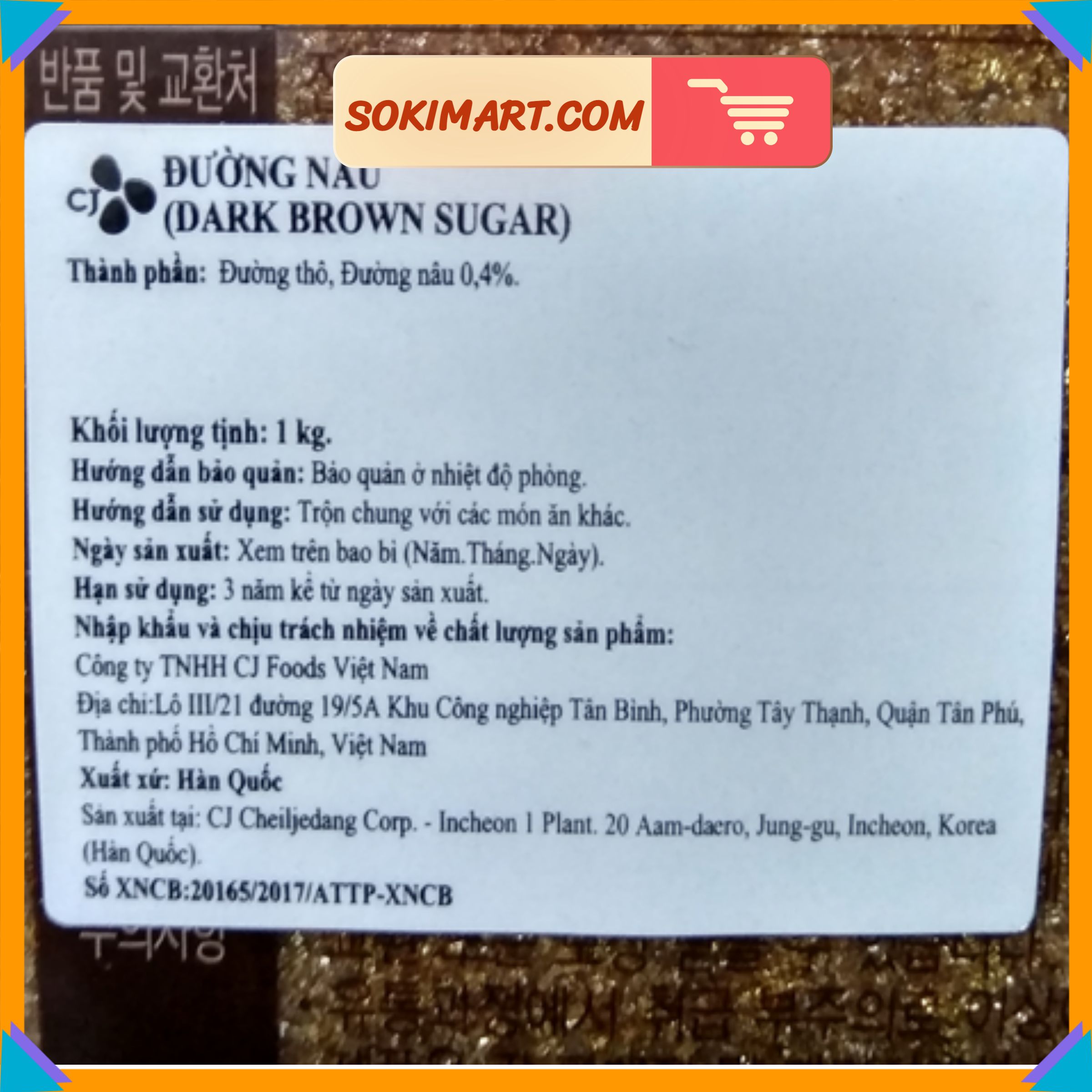 Đường đen Beksul Hàn Quốc - 1 kg