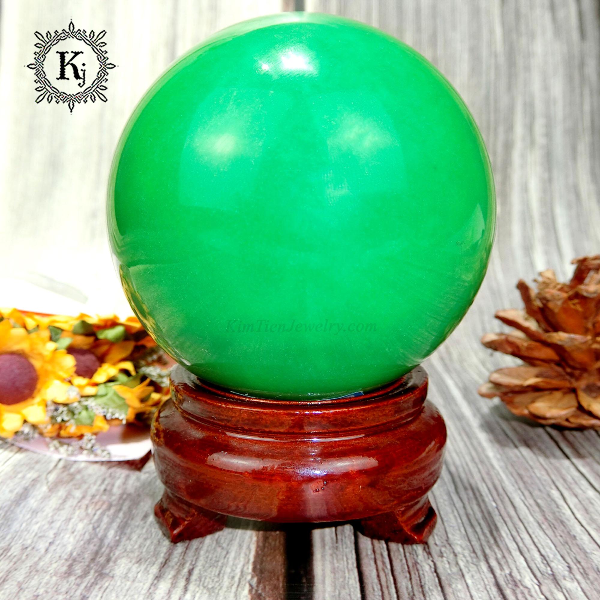 Quả Cầu Phong Thủy Dạ Minh Châu  Đường Kính 08 cm - Xoay Chuyển Thời Vận  - Hợp Mệnh Mộc ; Hỏa - Tặng Kèm Đế