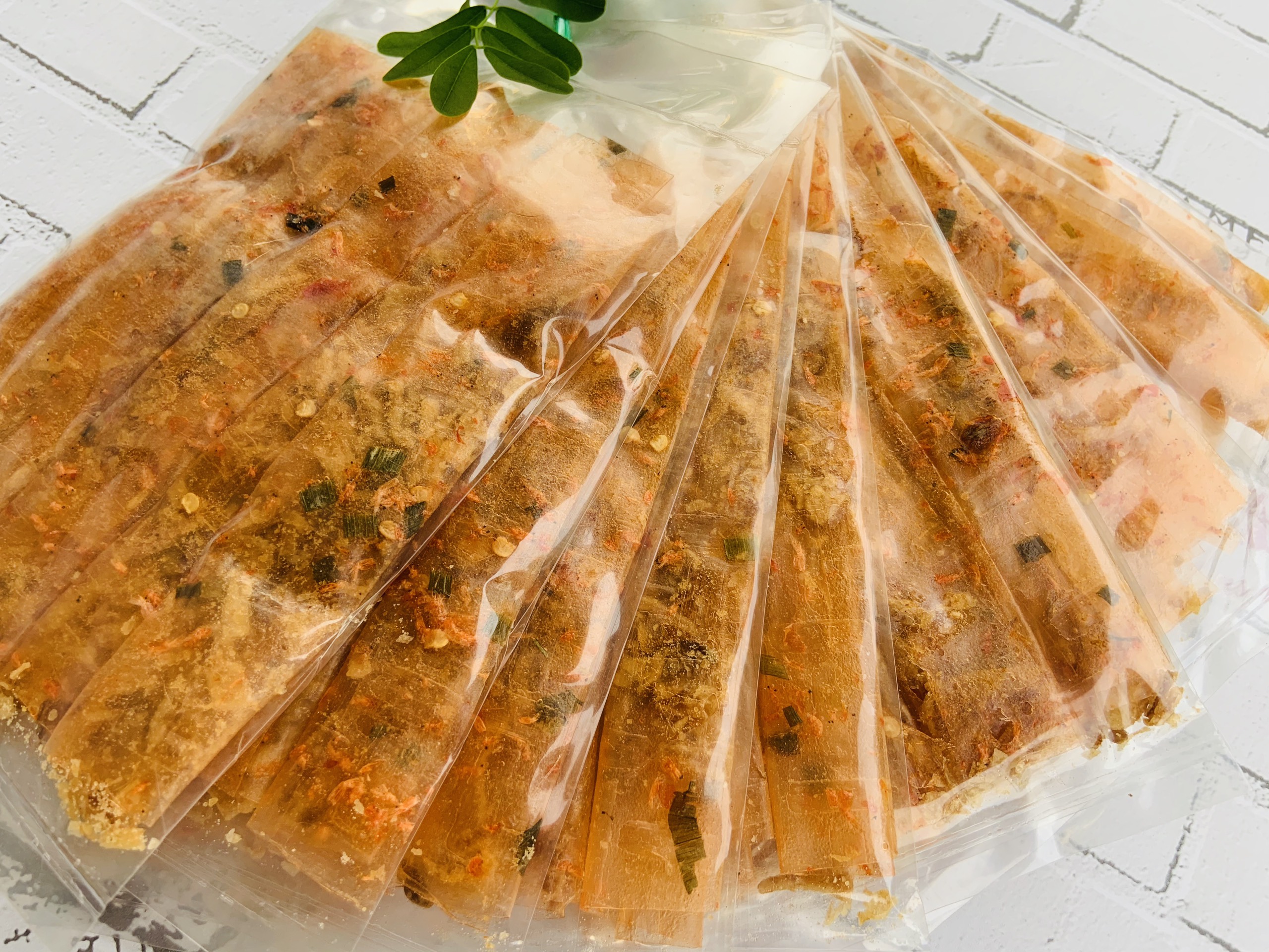 [Xâu/10bich] Dẻo Tôm Cuộn Hành Phi