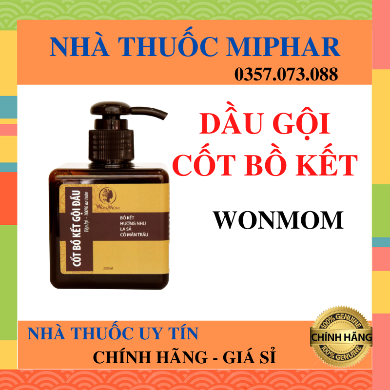 [HCM]Cốt bồ kết gội đầu thảo mộc Wonmom D004 250ml - Chính hãng- Mi002