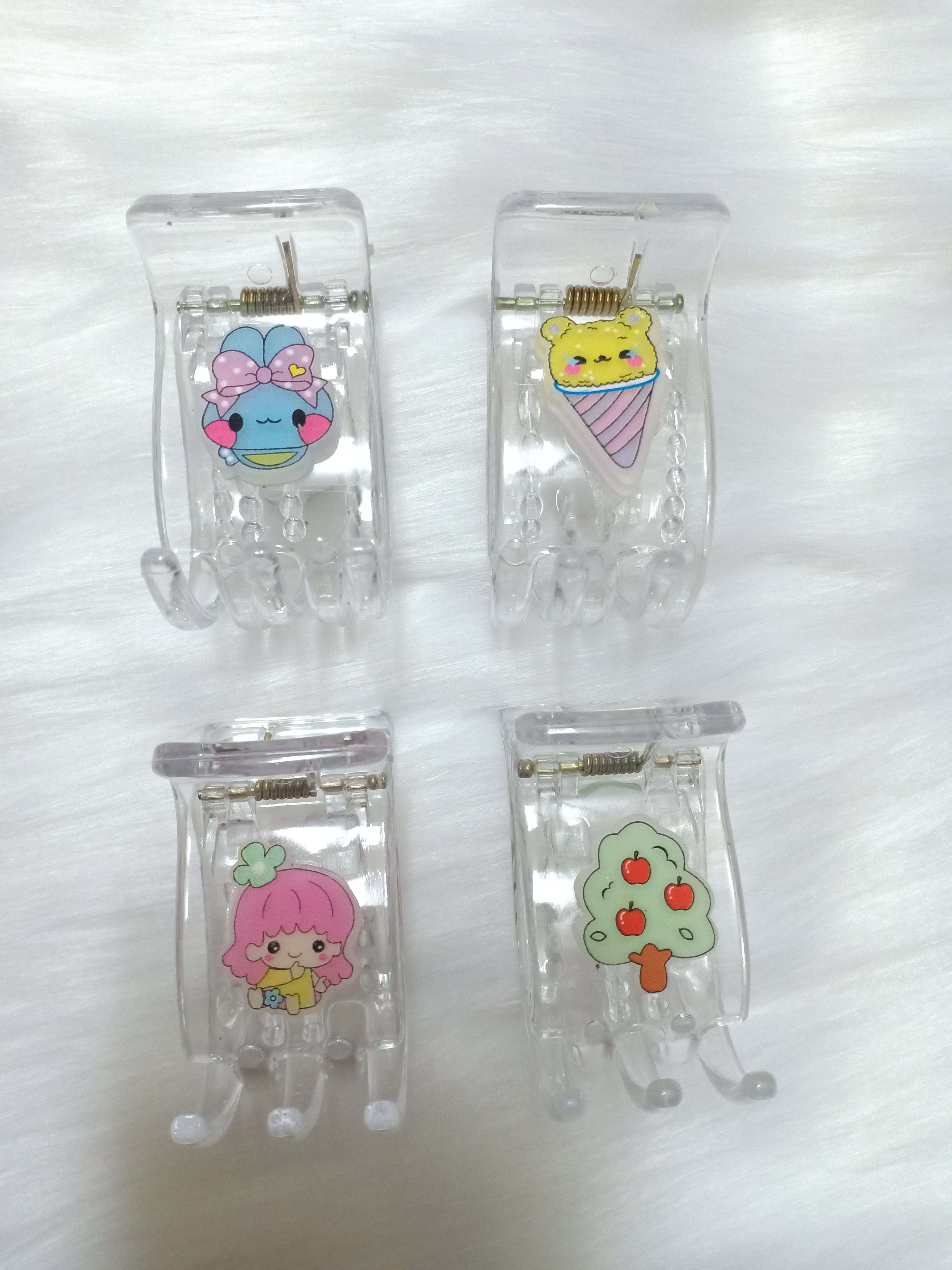 Kẹp Tóc 3 Răng 5 Răng Trong Đính Charm Hoạt Hình