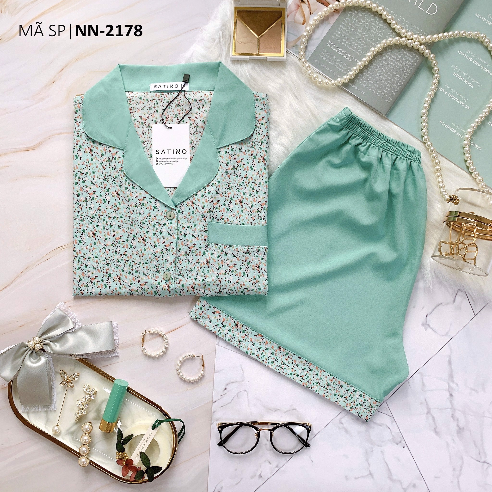 [COMBO 3 BỘ 439K] Pijama TNQN - Zini Mint