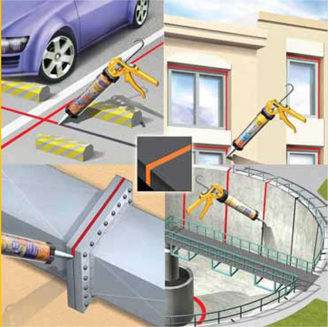 Chất trám khe nứt đa năng 1 thành phần Sikaflex (màu xám) 600ml. gốc polyurethane