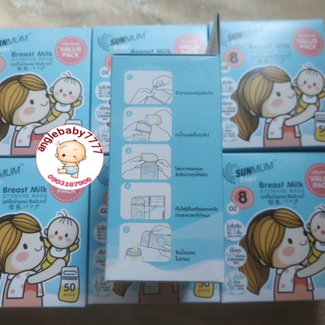 (Thái lan) túi trữ sữa sunmum 100ml / 250ml