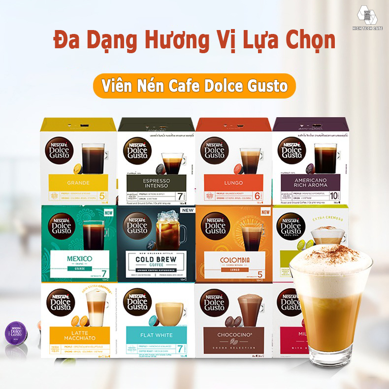 Cà phê viên nén Nescafe Dolce Gusto 16 viên/hộp các vị