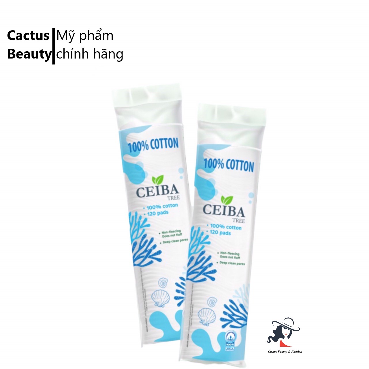 Bông Tẩy Trang Ceiba Tree Cotton Organic 120 miếng