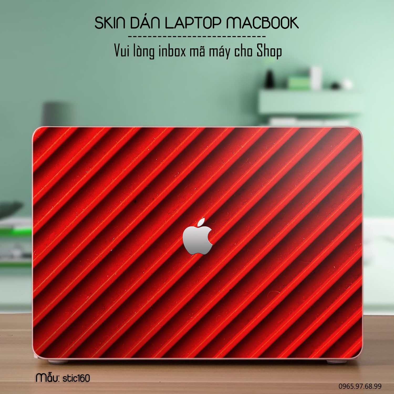 Decal Skin dán Macbook, laptop mẫu Hoa văn sticker (inbox mã máy cho shop)