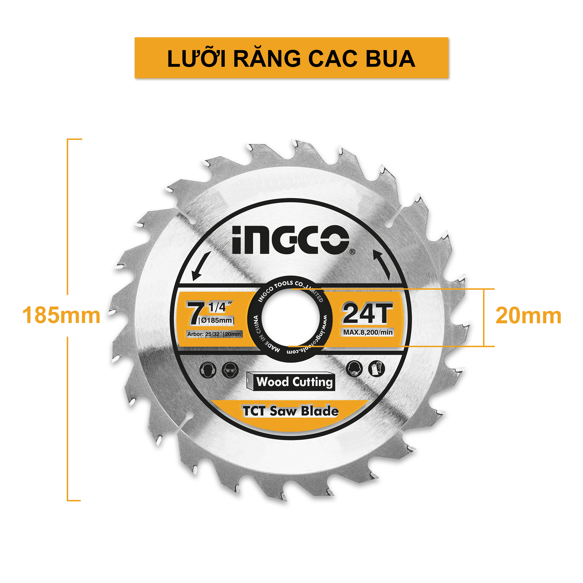 Máy cưa đĩa tròn INGCO CS18538 công suất 1400W