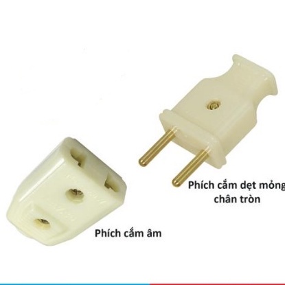 Phích Cái ( phích âm) liền dây lỗ tròn