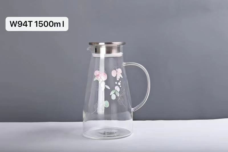 Bình đựng nước thủy tinh siêu chịu nhiệt 1500ml