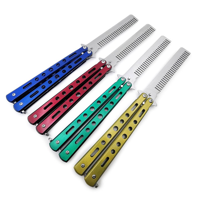 Lược chải tóc gấp gọn thép không gỉ cao cấp