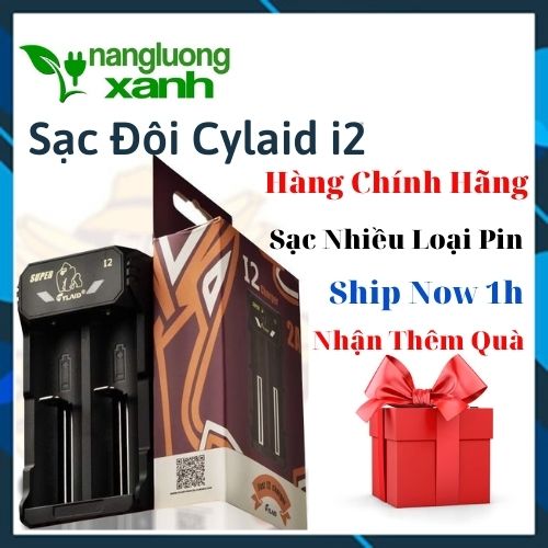 Sạc Pin AAA,AA đôi Cylaid Super i2 FREESHIP CHÍNH HÃNG Pin 18650, 21700