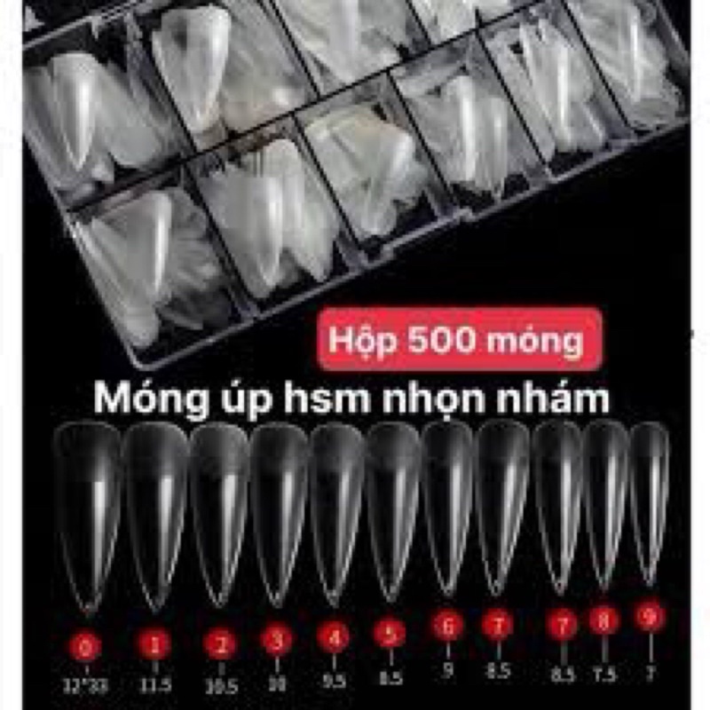 Móng úp phom nhọn HSM loại nhám sẵn chuẩn phom