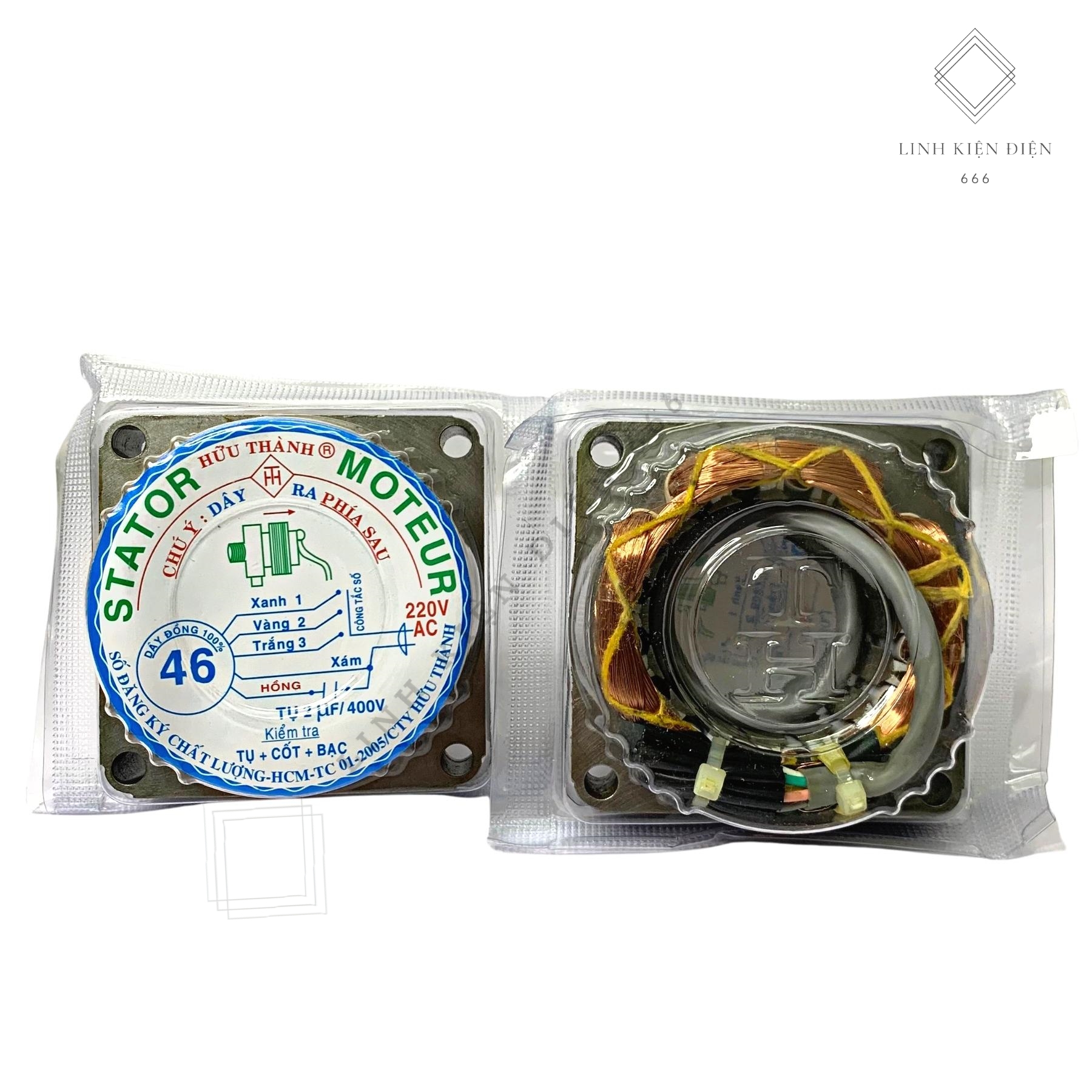 Sa quạt hữu thành 44 - 46mm loại 1 100% dây đồng stator quạt điện sa quạt 46 sa quạt 44