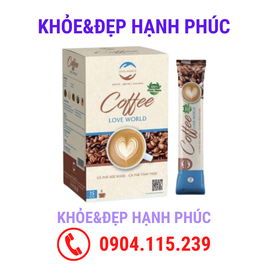 Coffee sữa Love World cà phê giảm cân – 15 gói/hộp