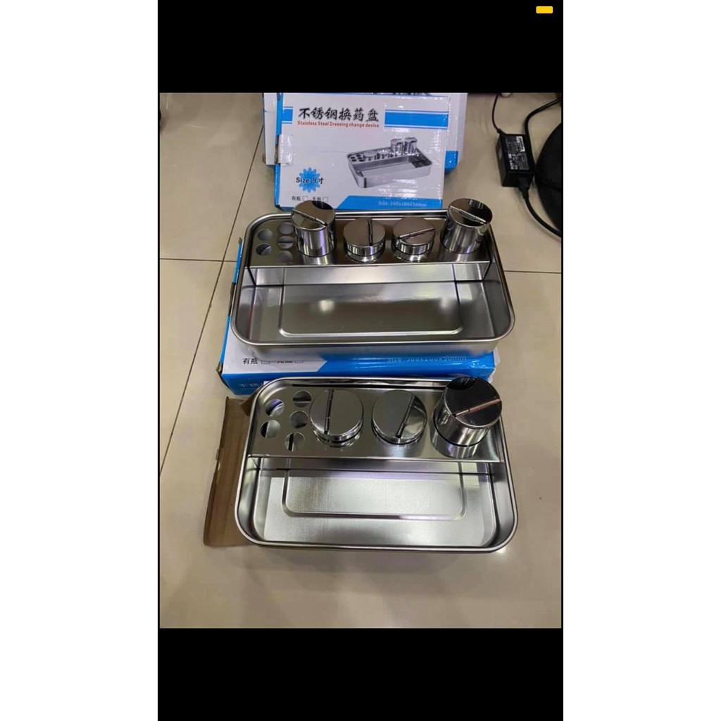 Bộ khay inox đa năng (dùng trong spa spa thẫm mỹ viện)