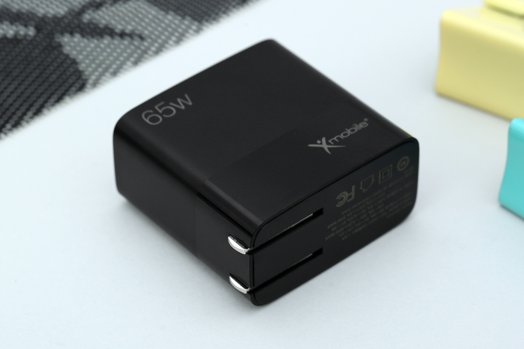 Adapter Sạc 2 cổng USB Type C PD QC 3.0 GN 65W XmR65 Đen