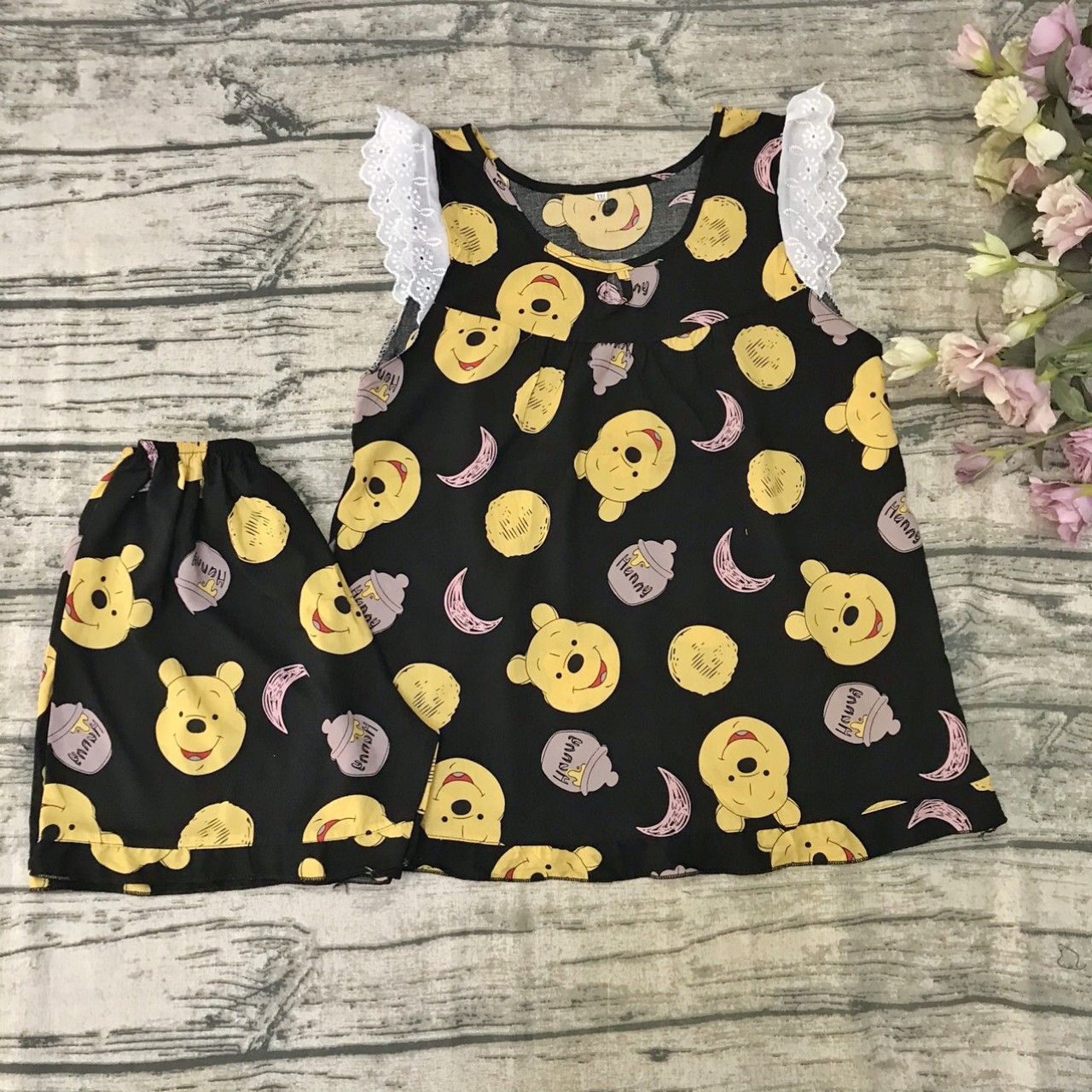 đồ bộ tole lanh đùi 4 size (40-80ki)