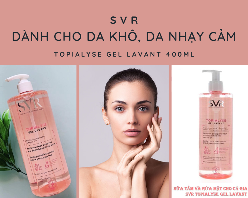Sửa Rửa Mặt Gel Lavant Svr 400ml Hồng