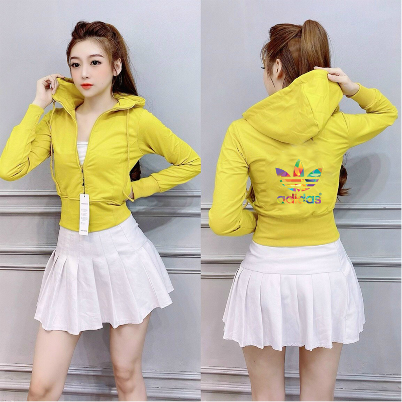 áo khoác nữ form lửng freesize 54kg hình in