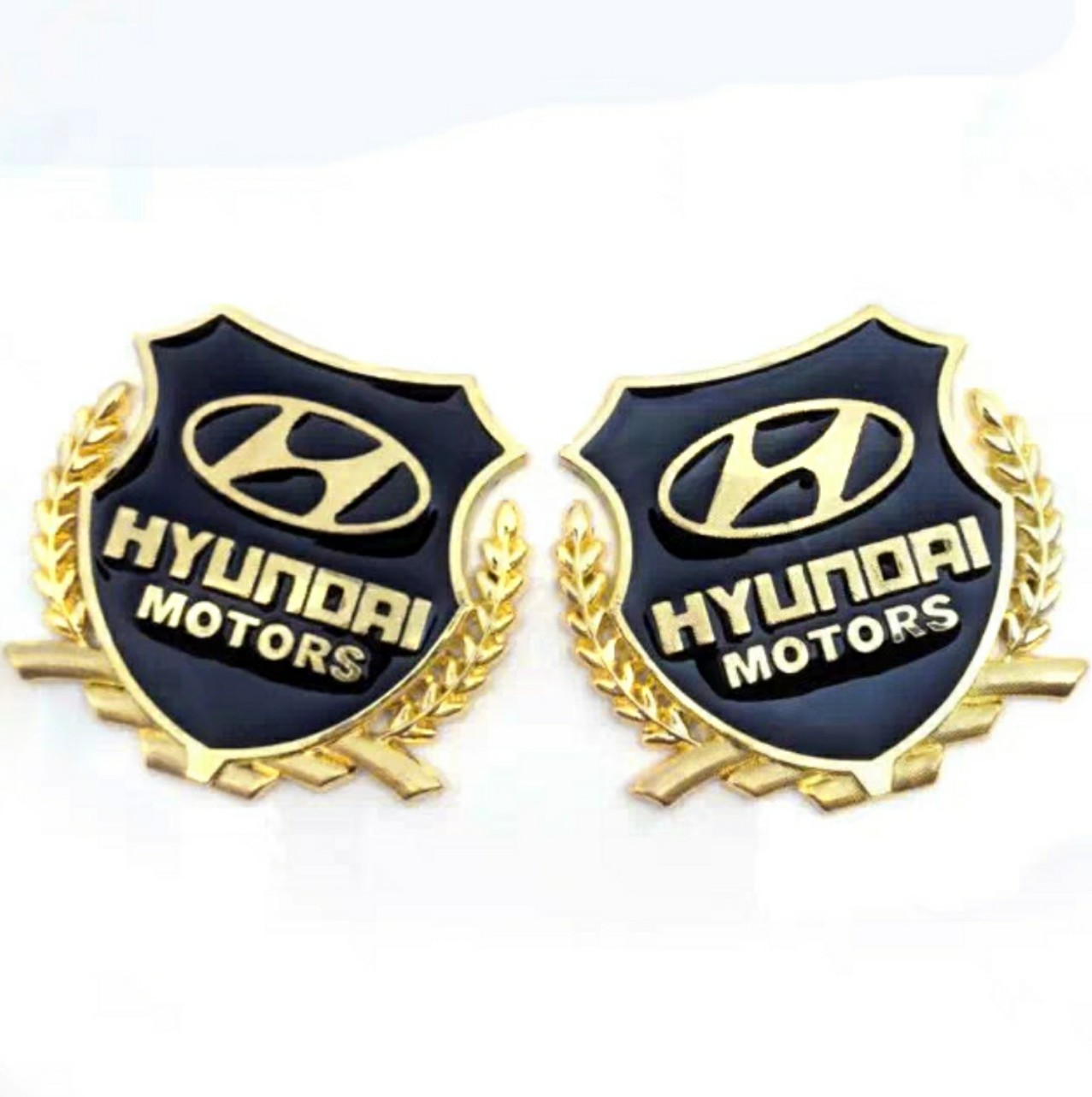 Bộ 02 Chiếc Logo Bông Lúa Trang Trí Ô Tô Xe Máy