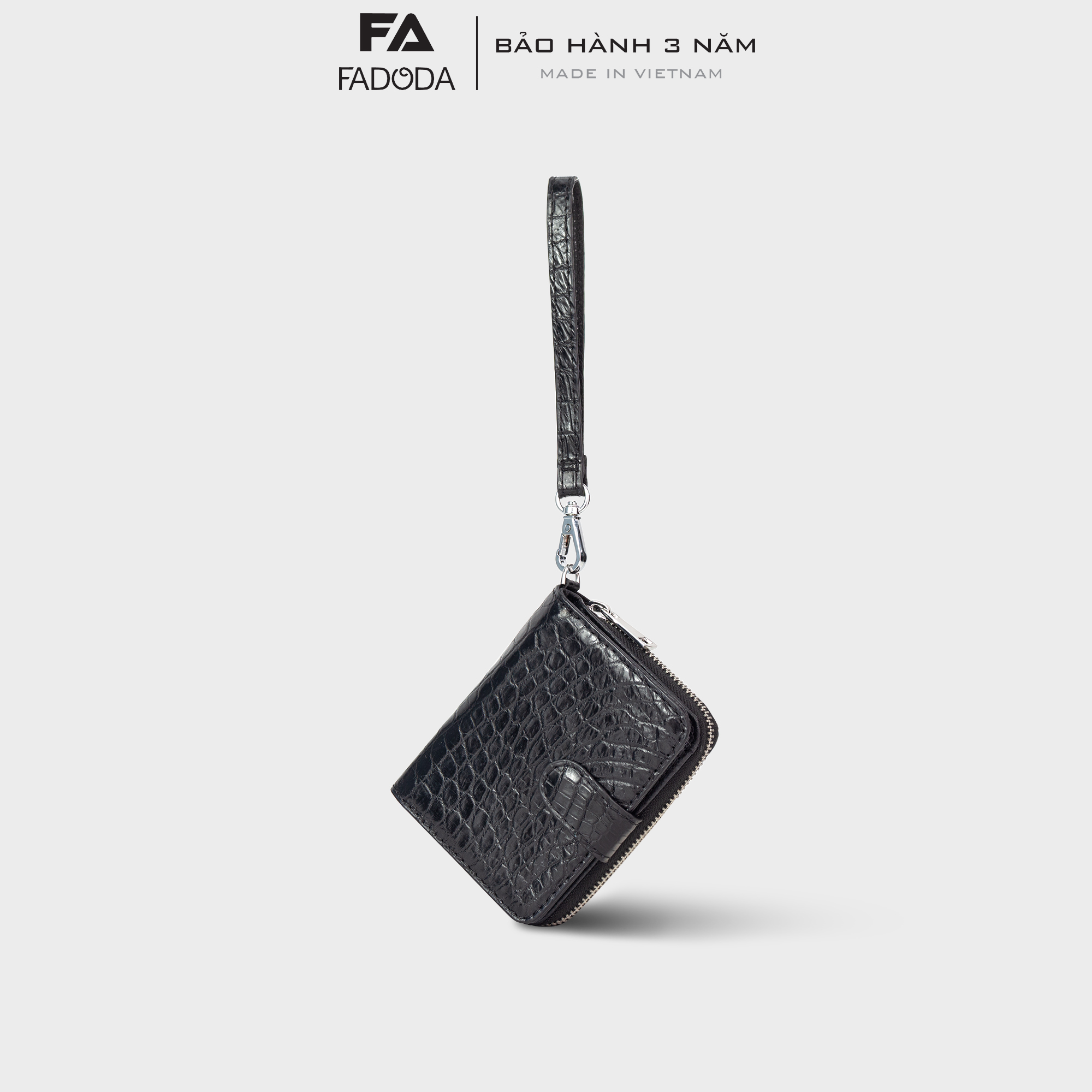Ví cầm tay nữ da cá sấu fadoda fcw25