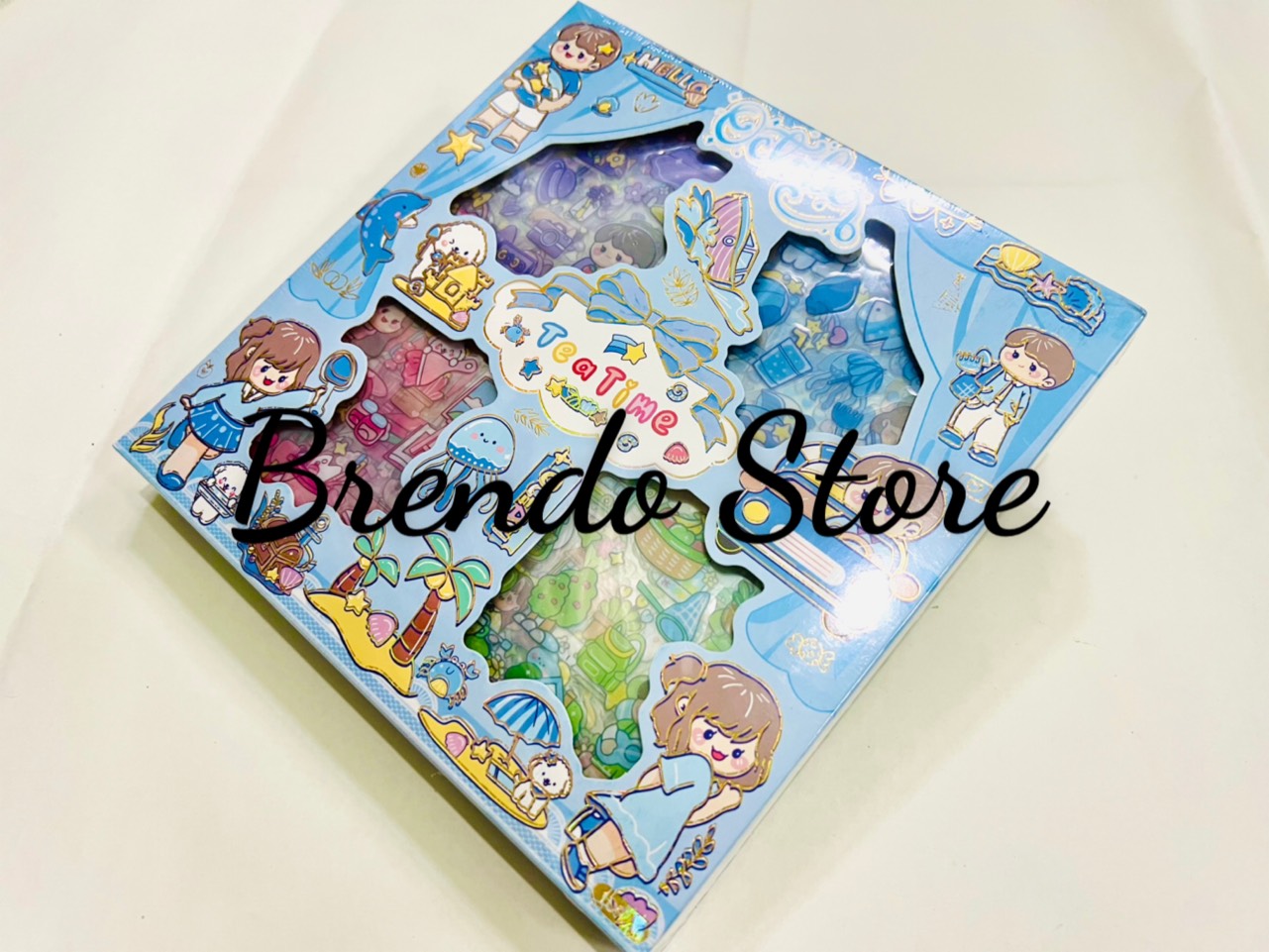 1 MIẾNG STICKER TEA TIME - OCTOBE - Happy day