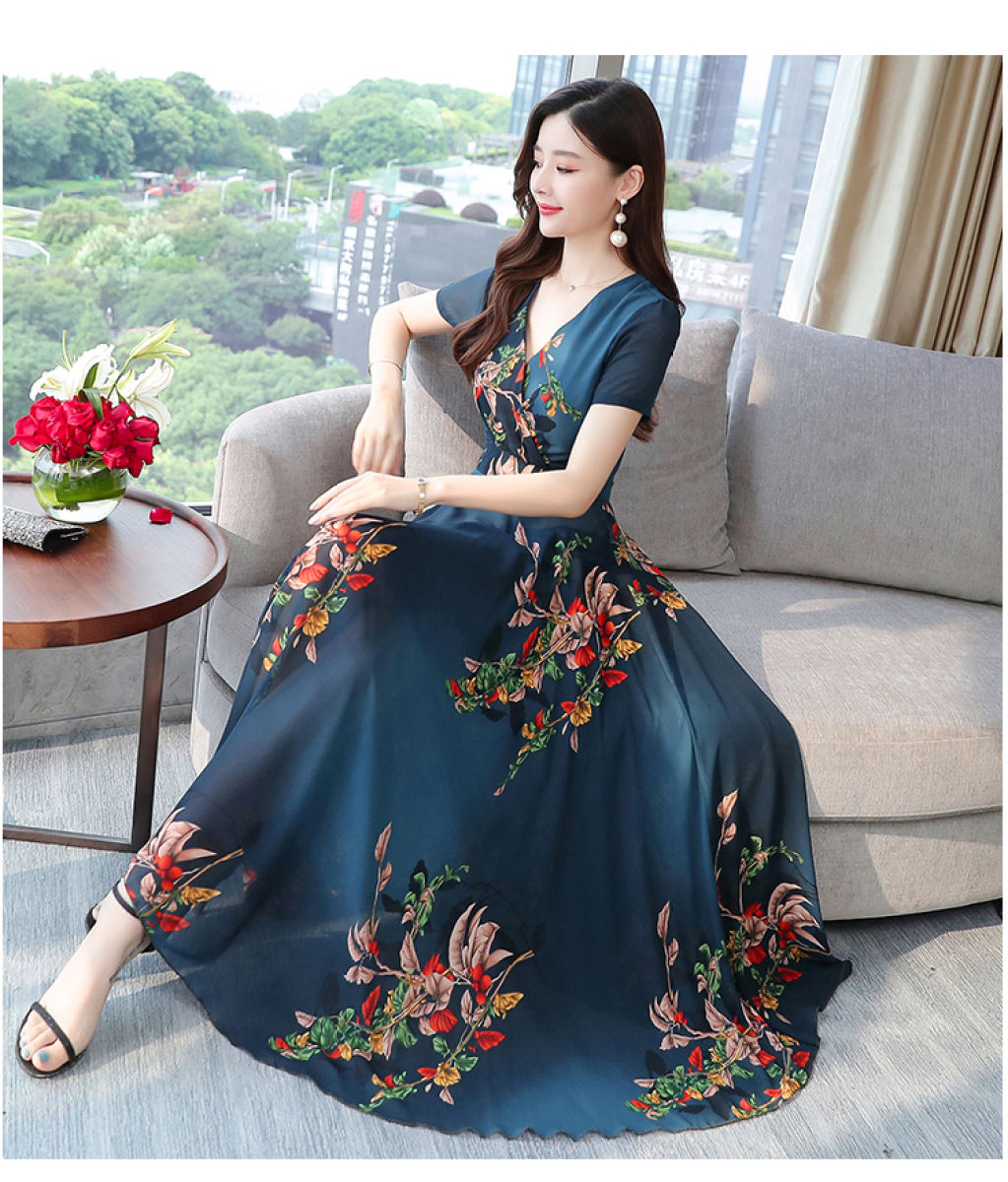 Đầm Trung Niên Cao Cấp THIỀU HOA thiết kế trẻ trung sang trọng chất liệu  vải thoáng mát mềm mại DN0P1245 | Shopee Việt Nam
