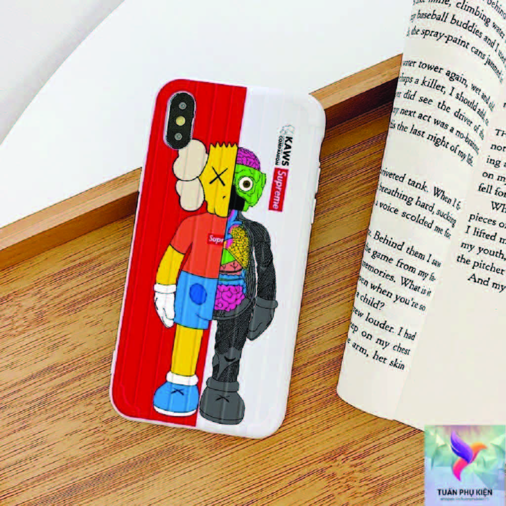 Ốp Lưng Iphone ⚡ Ốp Lưng Điện Thoại Iphone Kaws Supreme ⚡ Full Các Dòng Iphone