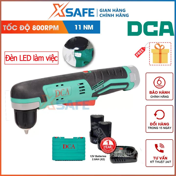 Drill angle handheld DCA adjz14-10 brushless, there are LED lights, drilling machine shoot screw use battery use in confined spaces-xsafe