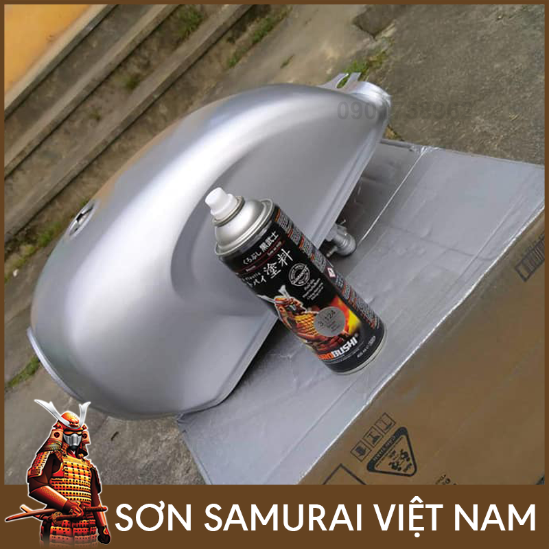 Sơn samurai màu bạc - Combo bạc 124 sơn xịt samurai